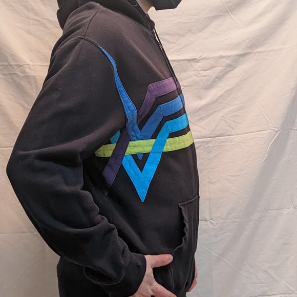 RARE Element Y2K Zip Up Hoodie (Black) - Picture 5 of 9